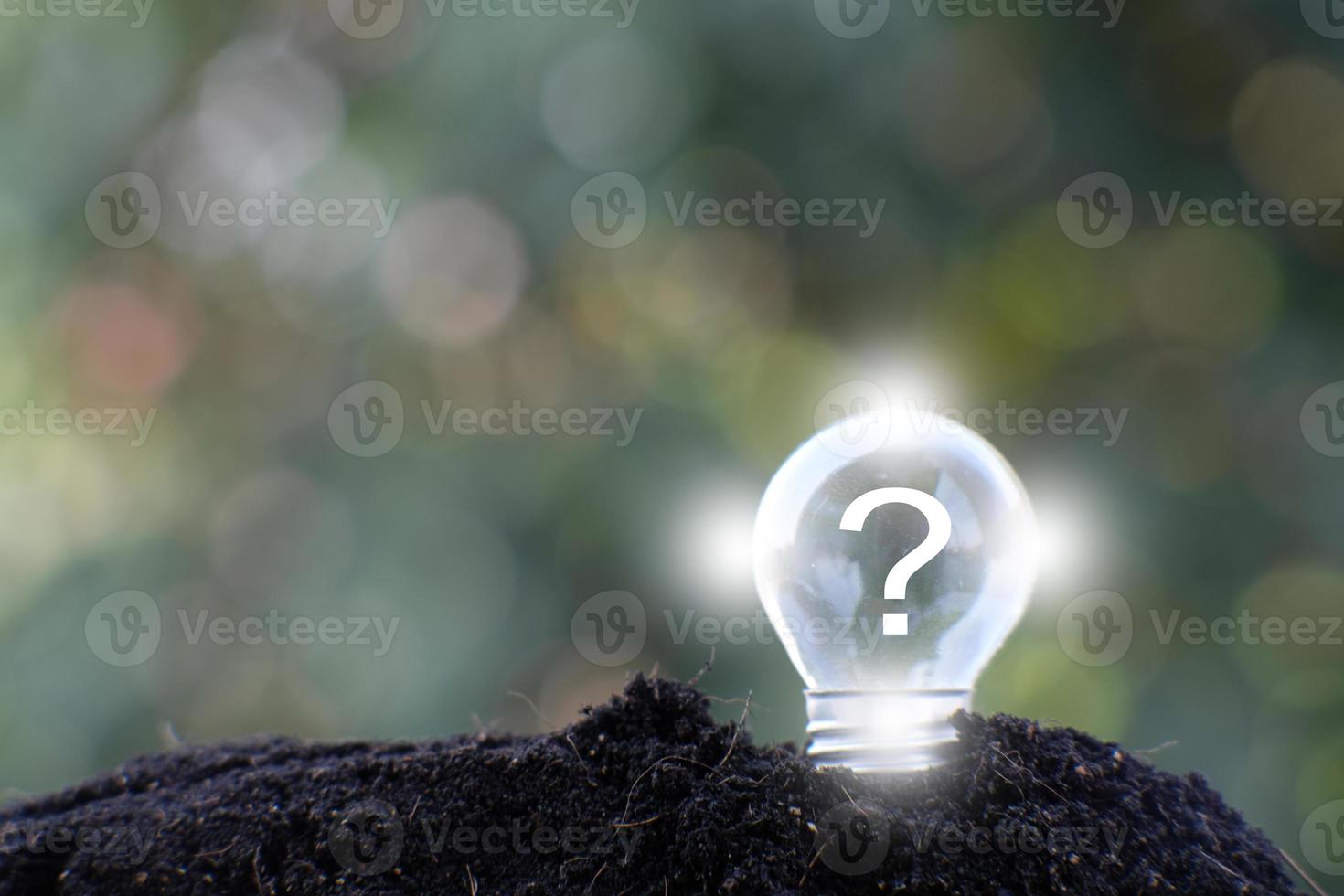 Energy saving light bulb and business or business growth concept photo