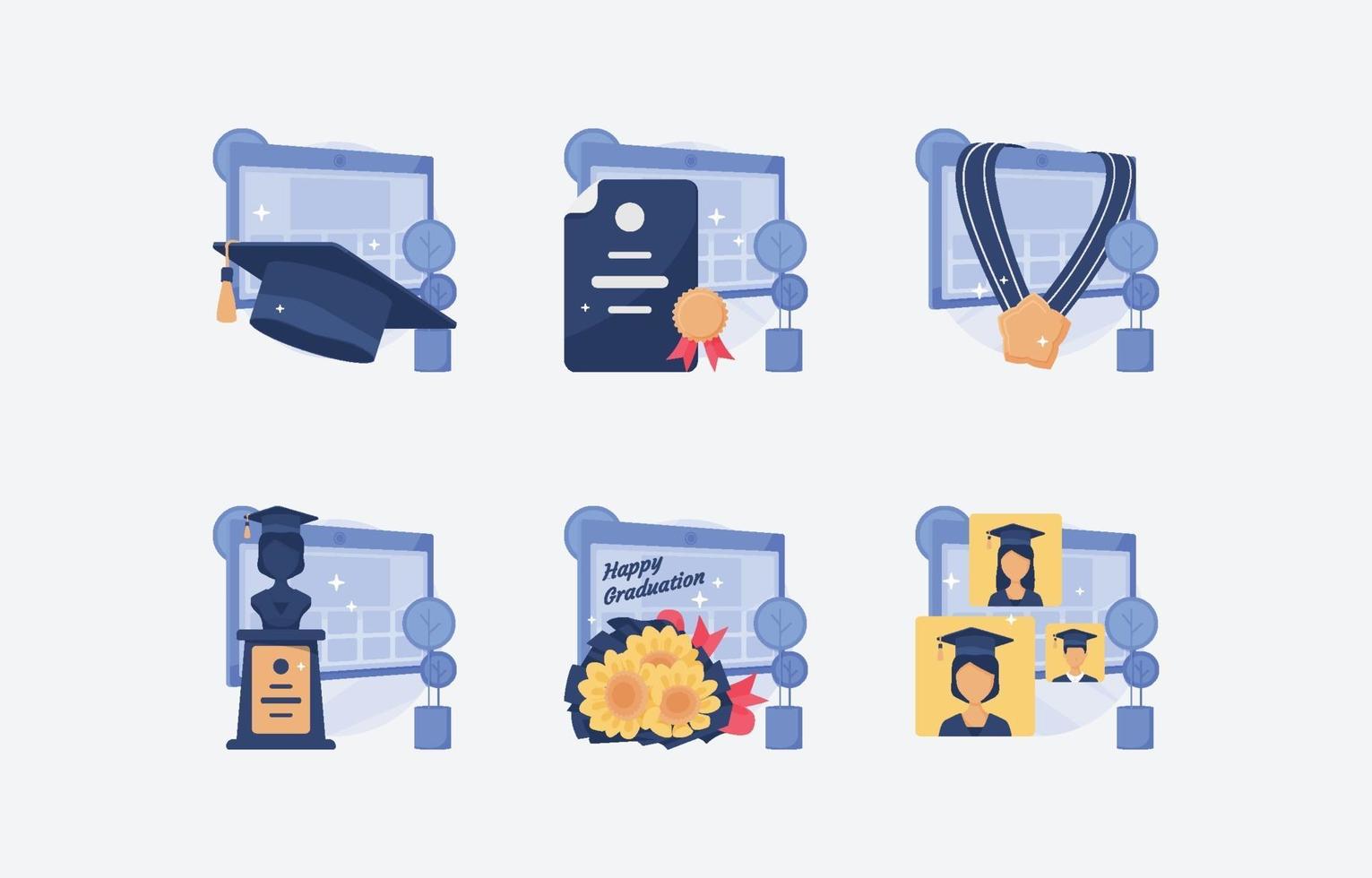 New Normal for Graduation Icon vector