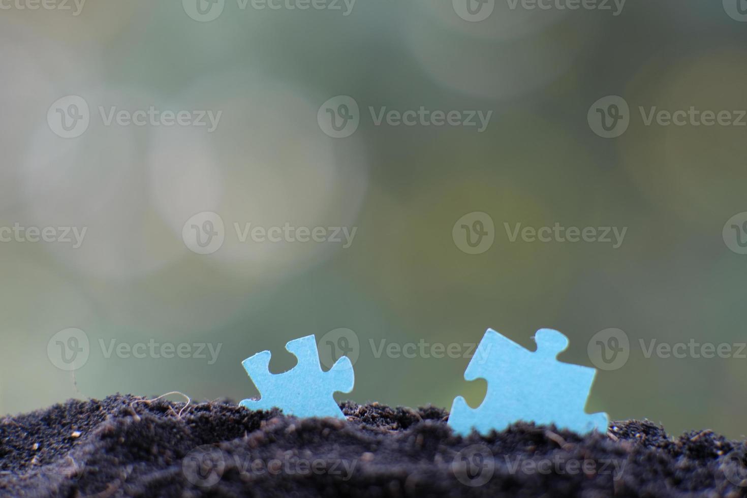 Close-up jigsaw puzzle photo