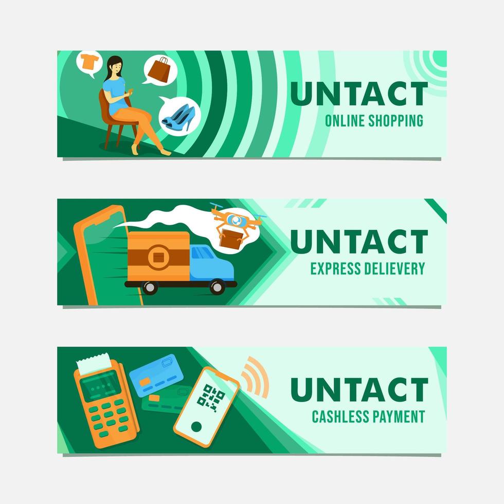 UNTACT Technology Banner vector