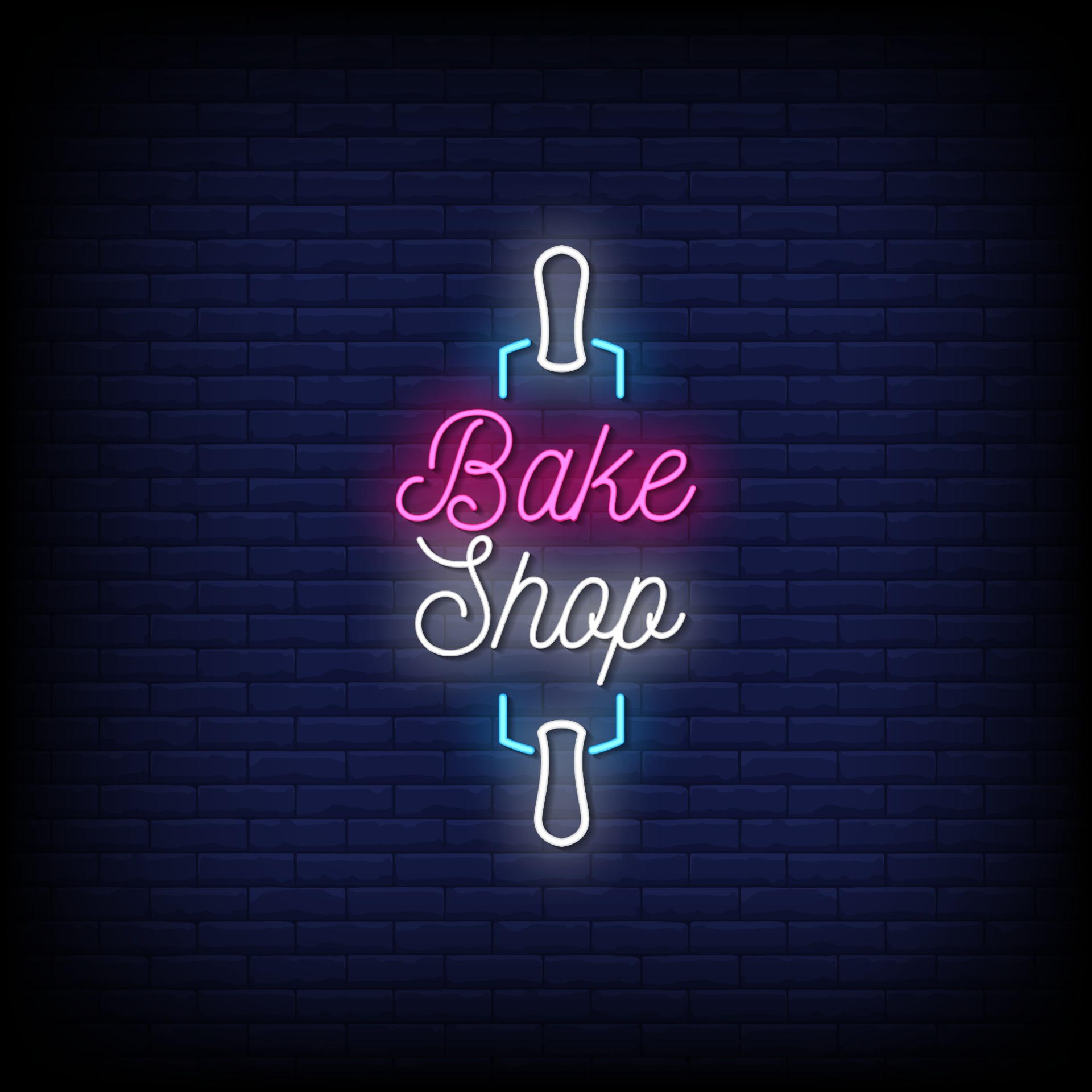 Bakery Shop Neon Signs Style Text Vector 2187401 Vector Art at Vecteezy
