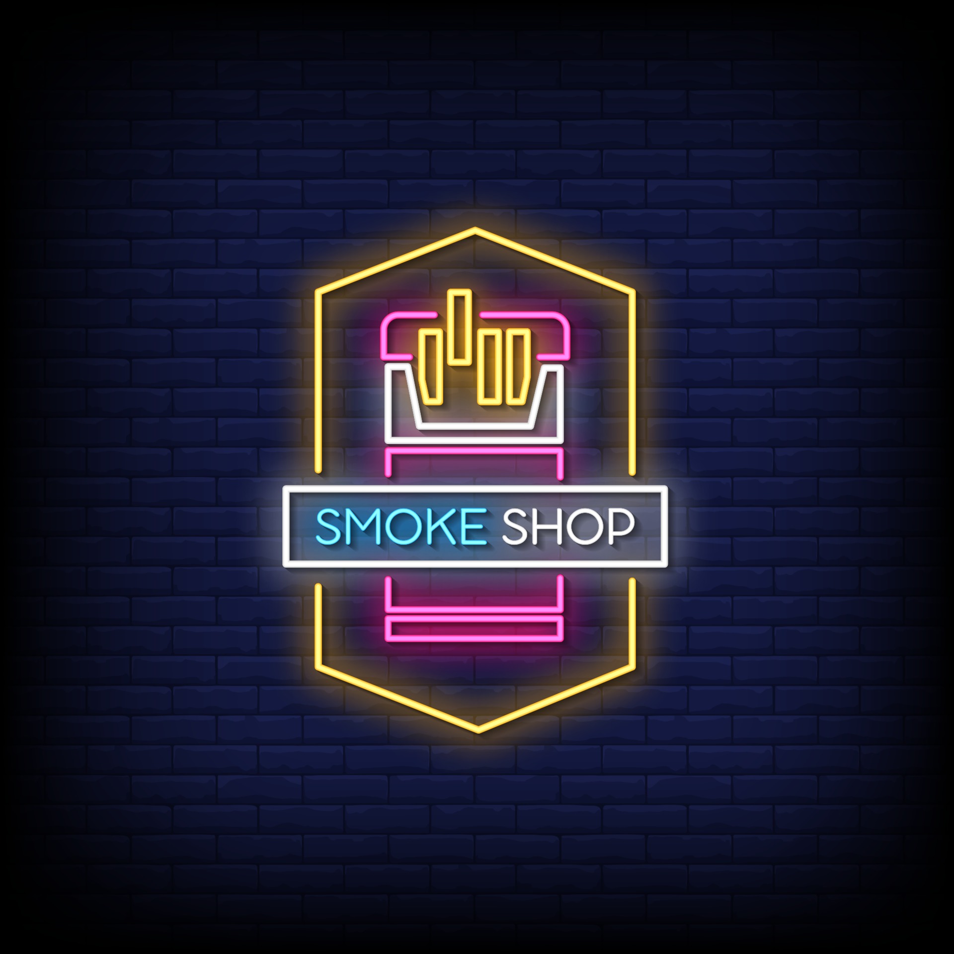 Smoke Shop Neon Signs Style Text Vector 2187437 Vector Art at Vecteezy
