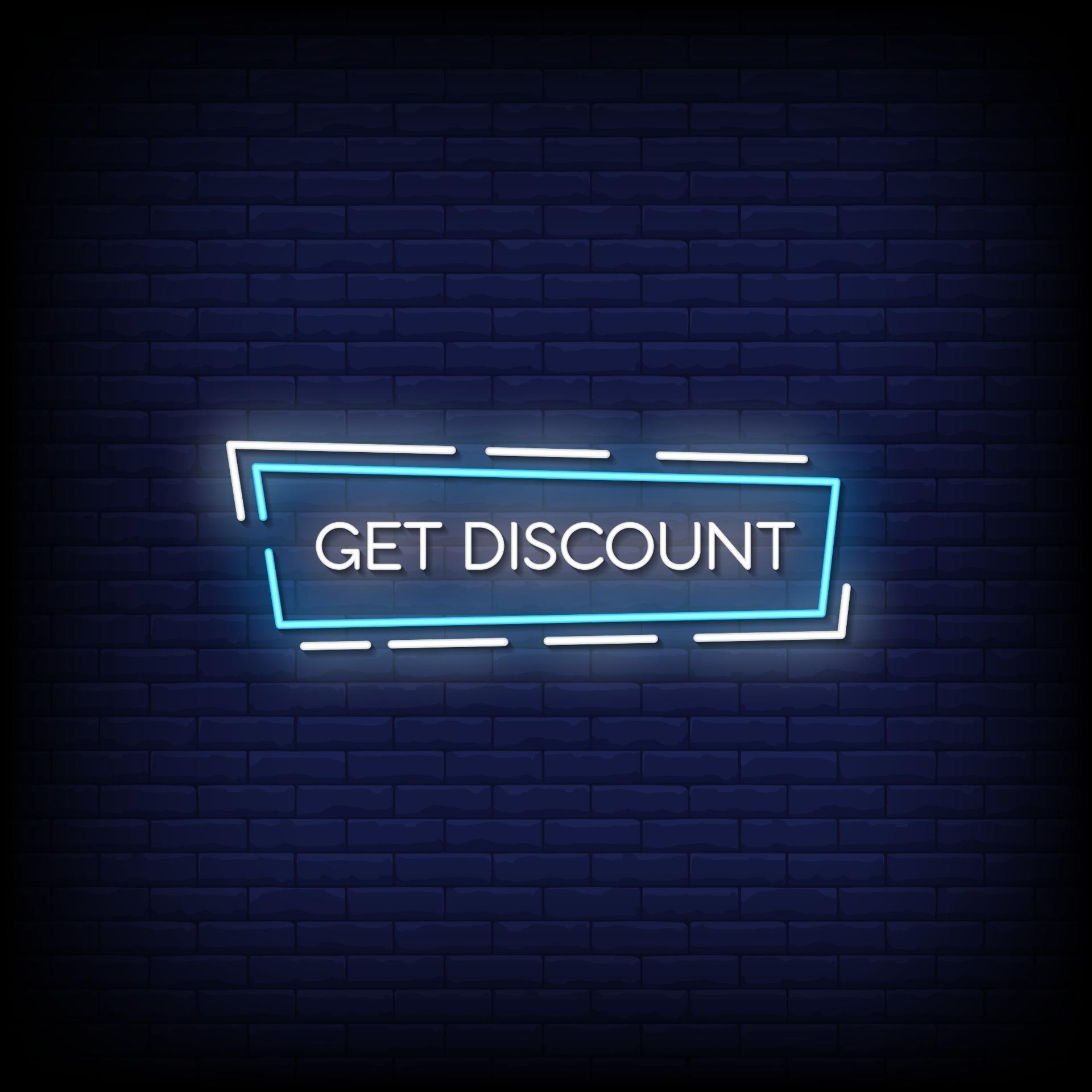 Get Discount Neon Signs Style Text Vector 2187490 Vector Art at Vecteezy