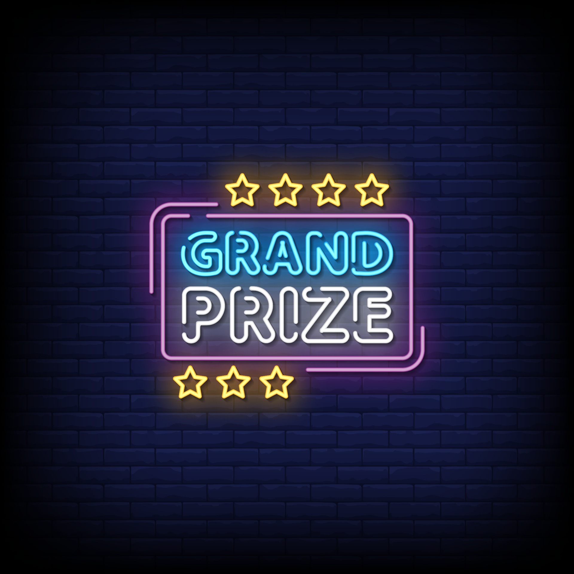 Grand Prize Neon Signs Style Text Vector 2187494 Vector Art at Vecteezy