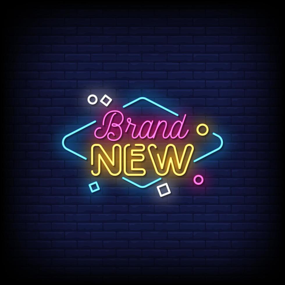 Brand New Neon Signs Style Text Vector