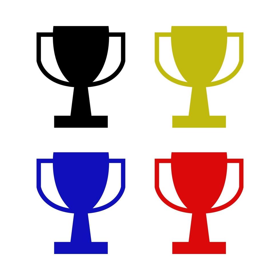 Trophy Set On White Background vector