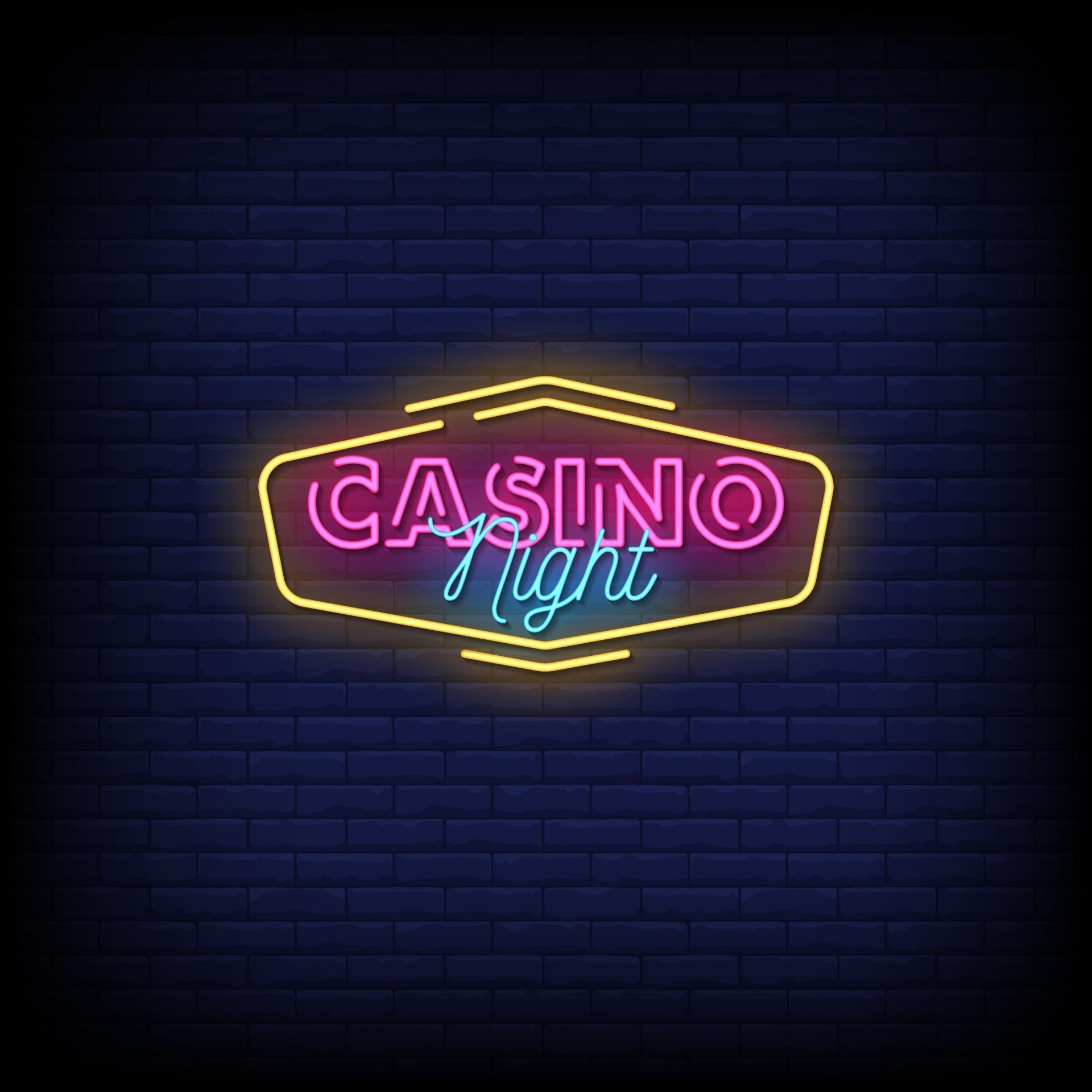 Casino Night Neon Signs Style Text Vector 2187729 Vector Art at Vecteezy