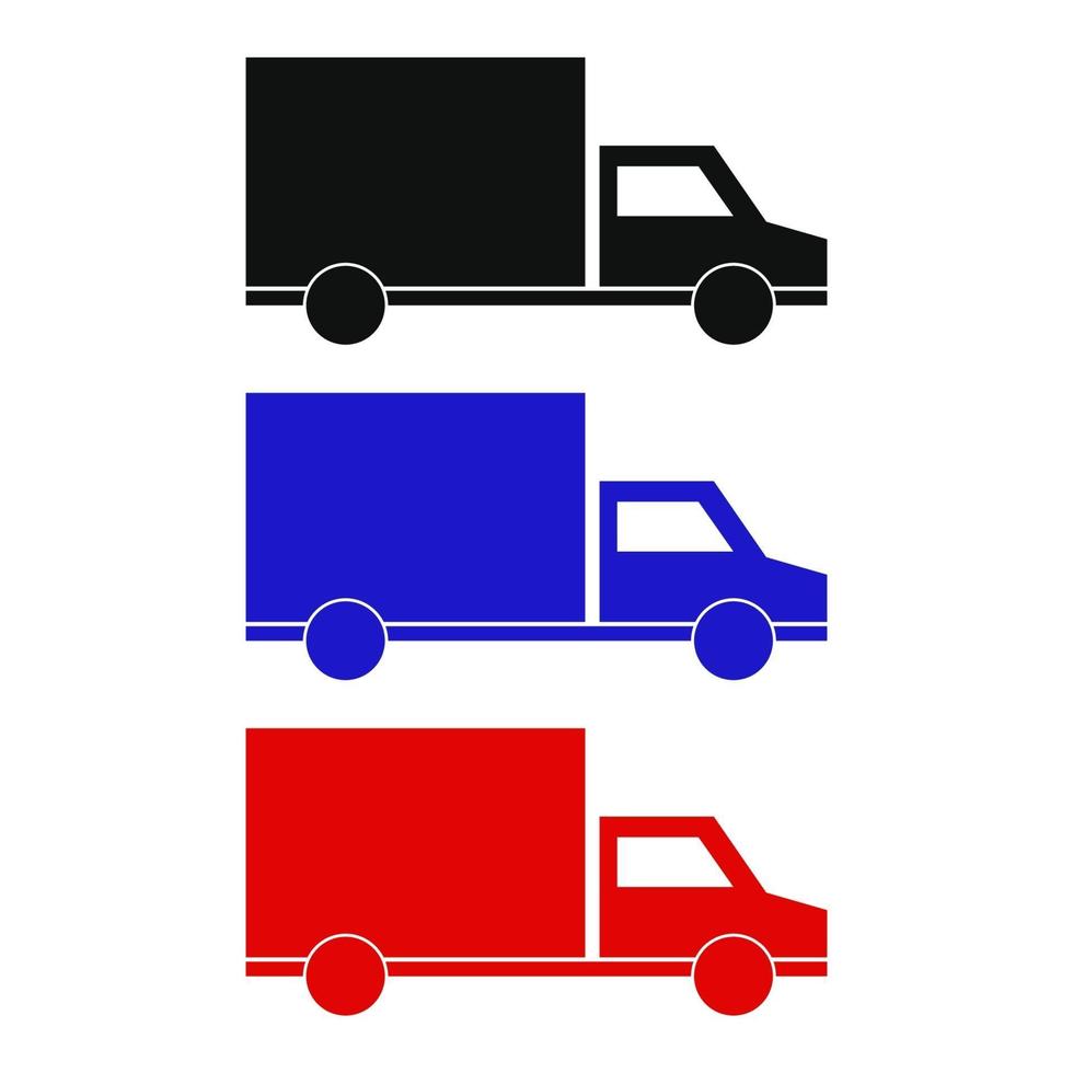 Set Of Trucks On White Background vector