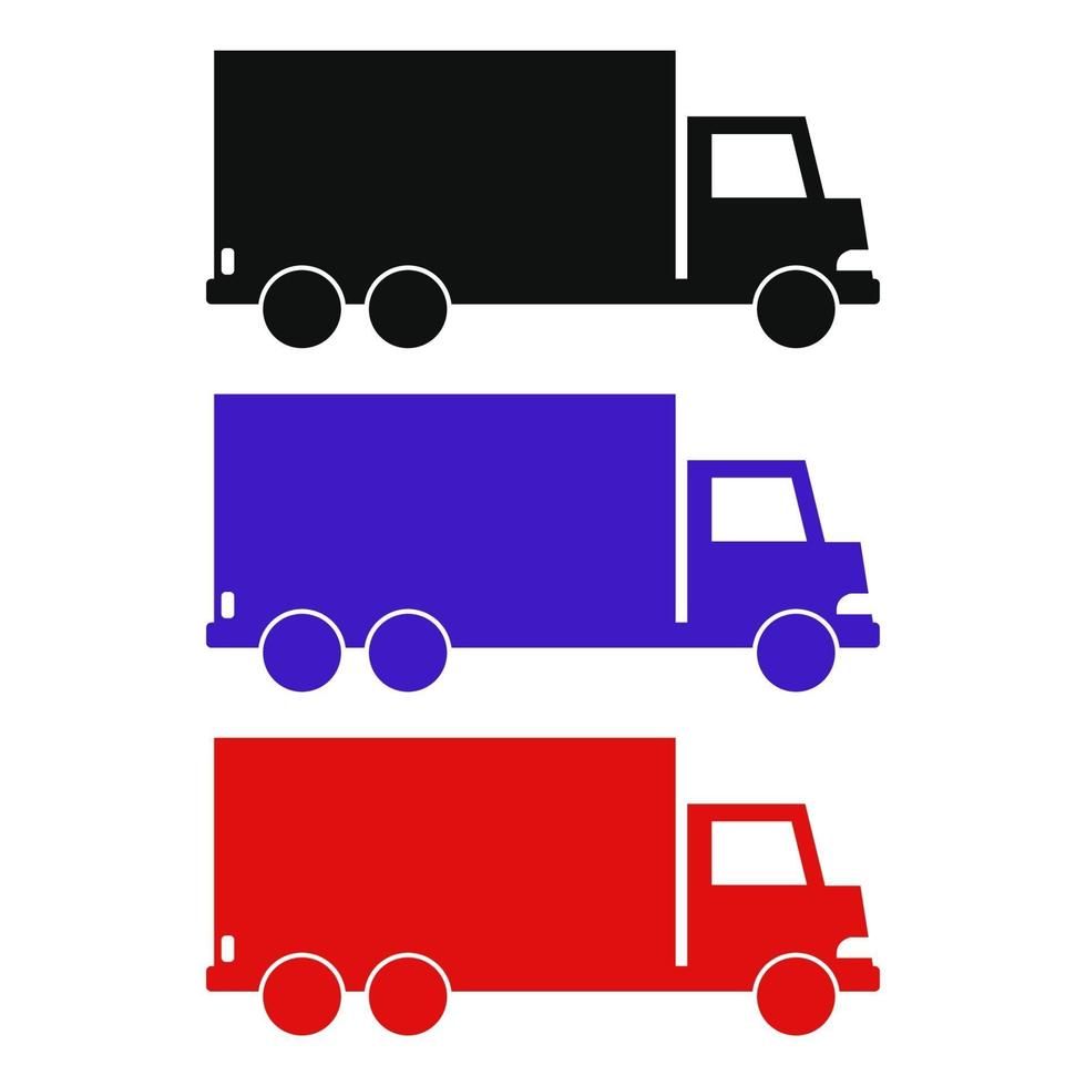 Set Of Trucks On White Background vector