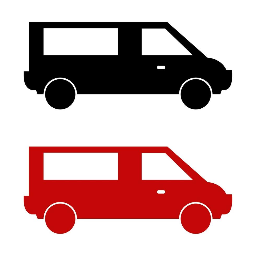 Van Set On White Background vector