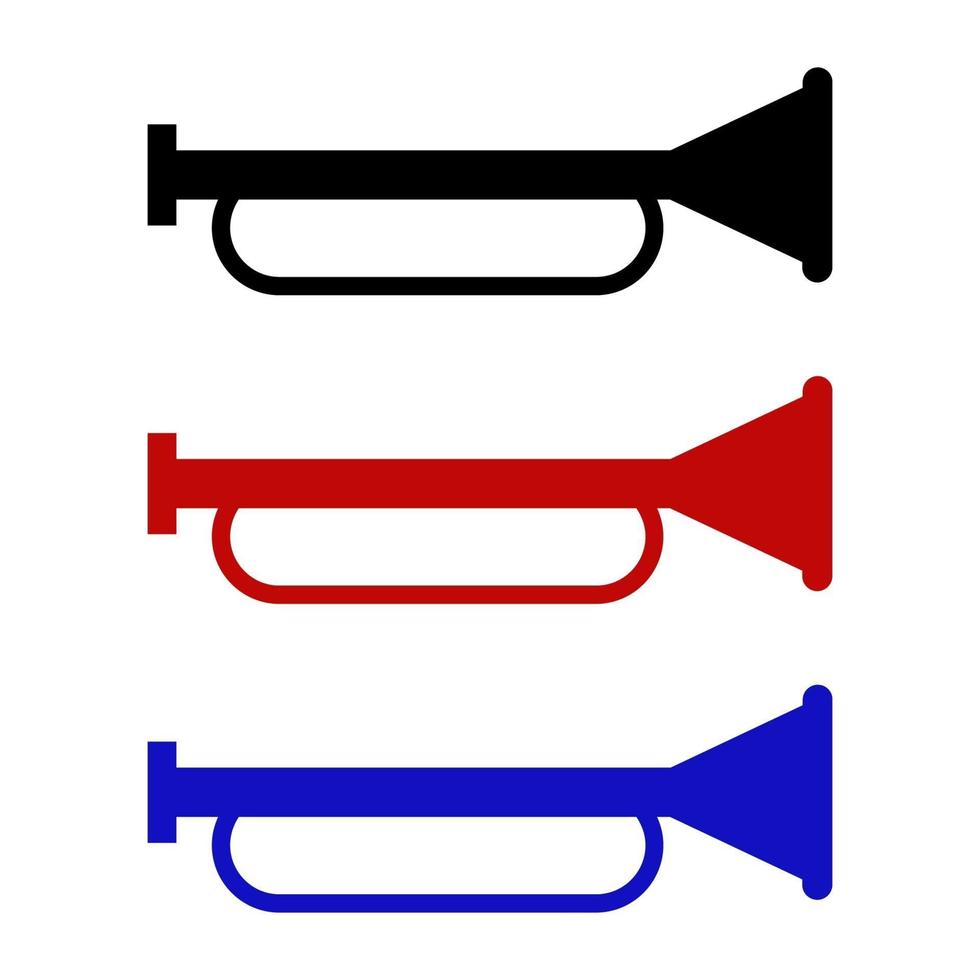 Trumpet Set On White Background vector