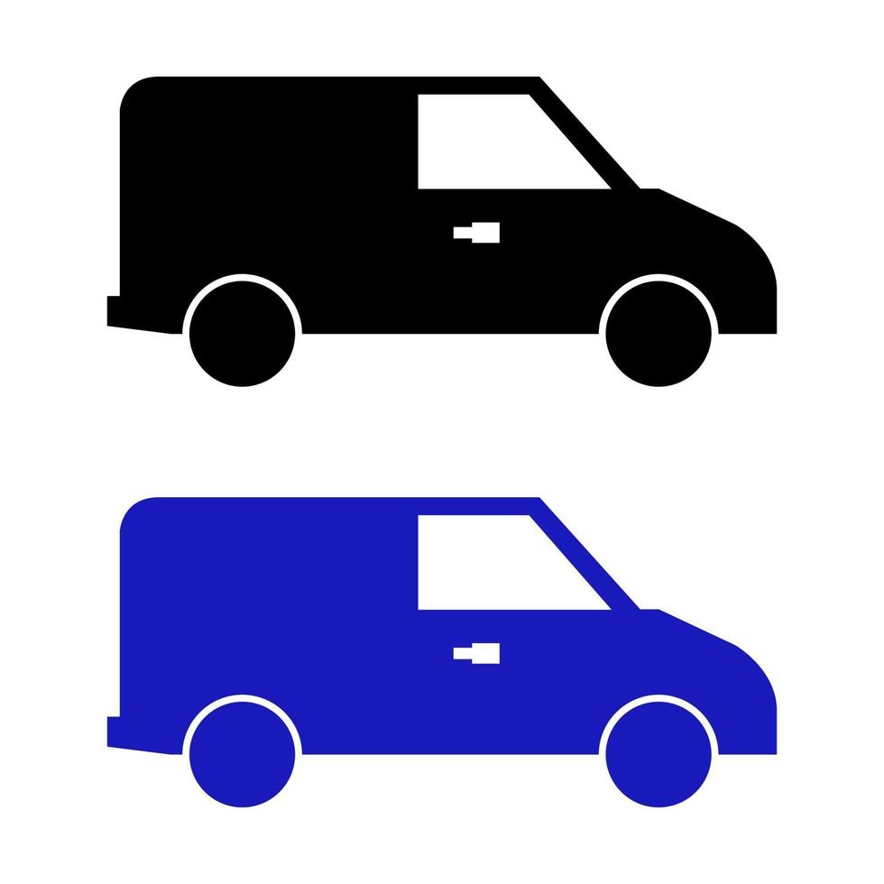 Van Set On White Background vector