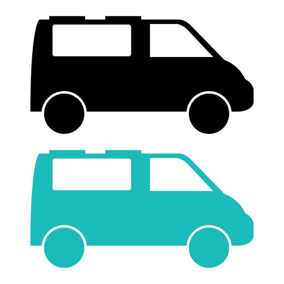 Van Set On White Background vector