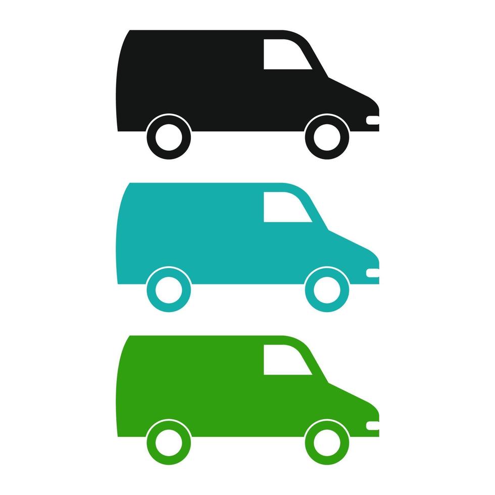 Van Set On White Background vector