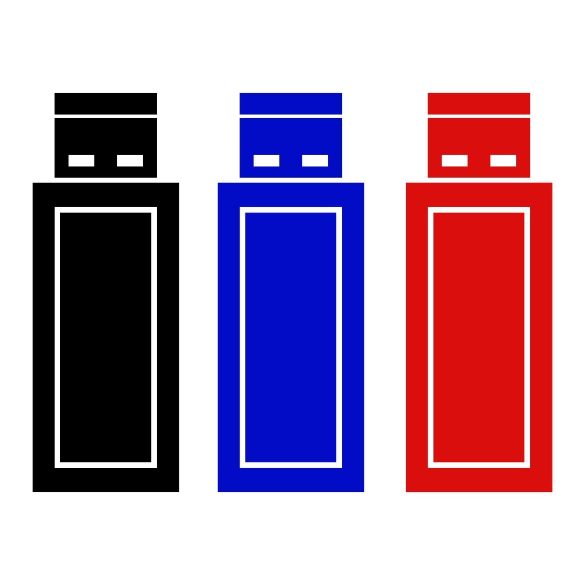 Usb Drive Set On White Background 2187890 Vector Art at Vecteezy