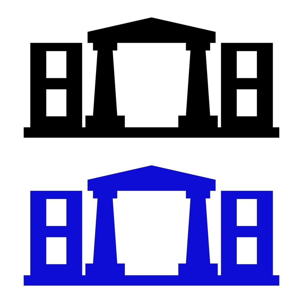 University Set On White Background vector
