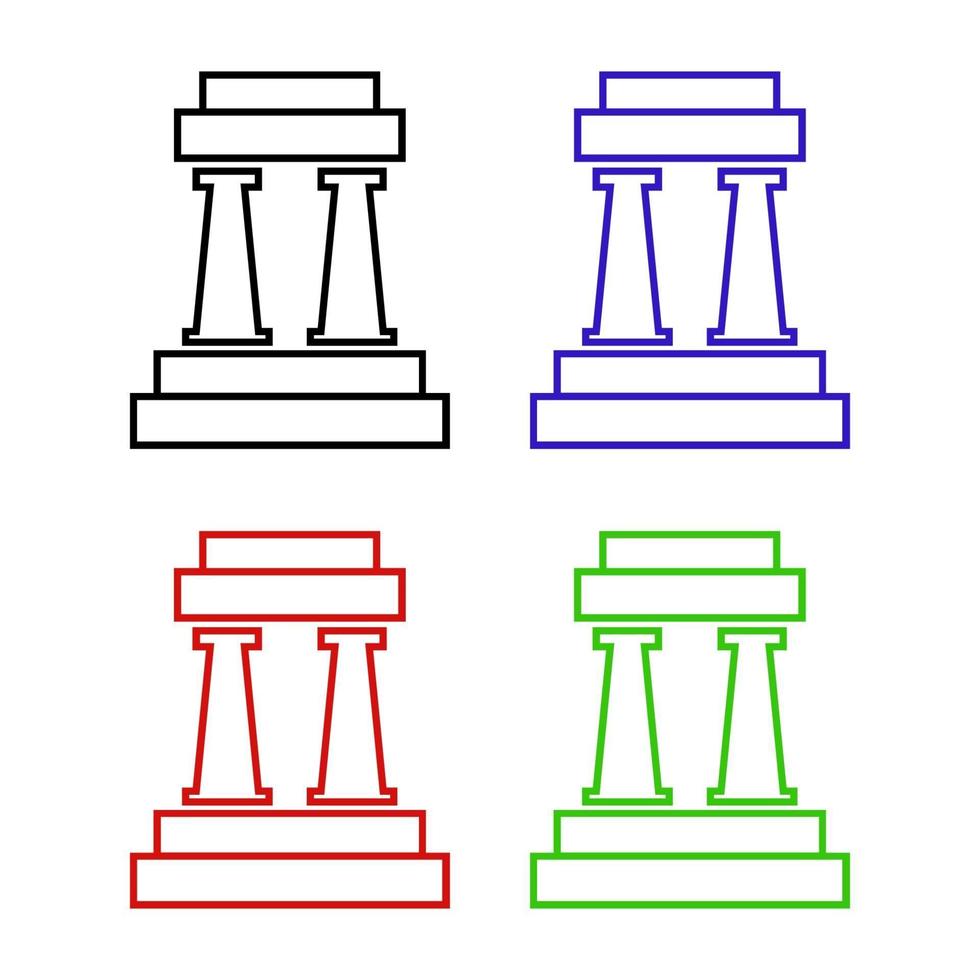 University Set On White Background vector