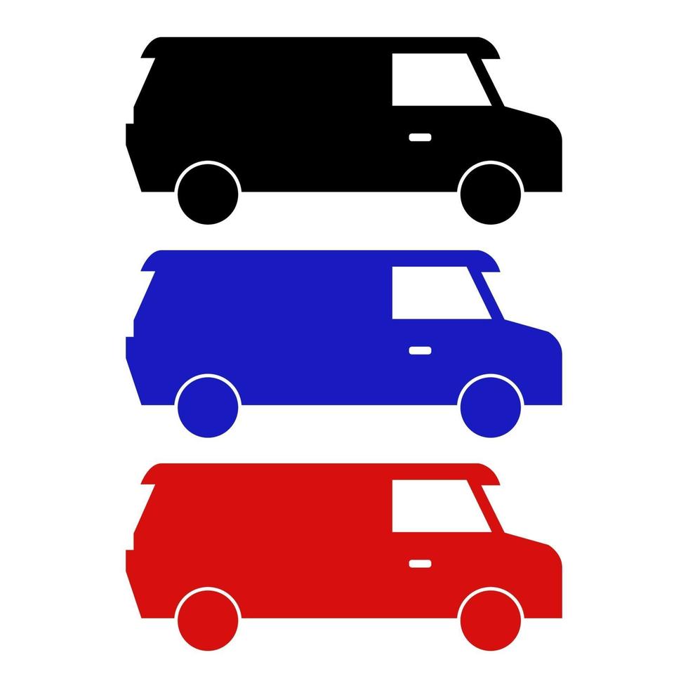 Van Set On White Background vector