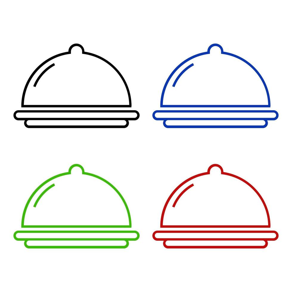 Tray Set On White Background vector