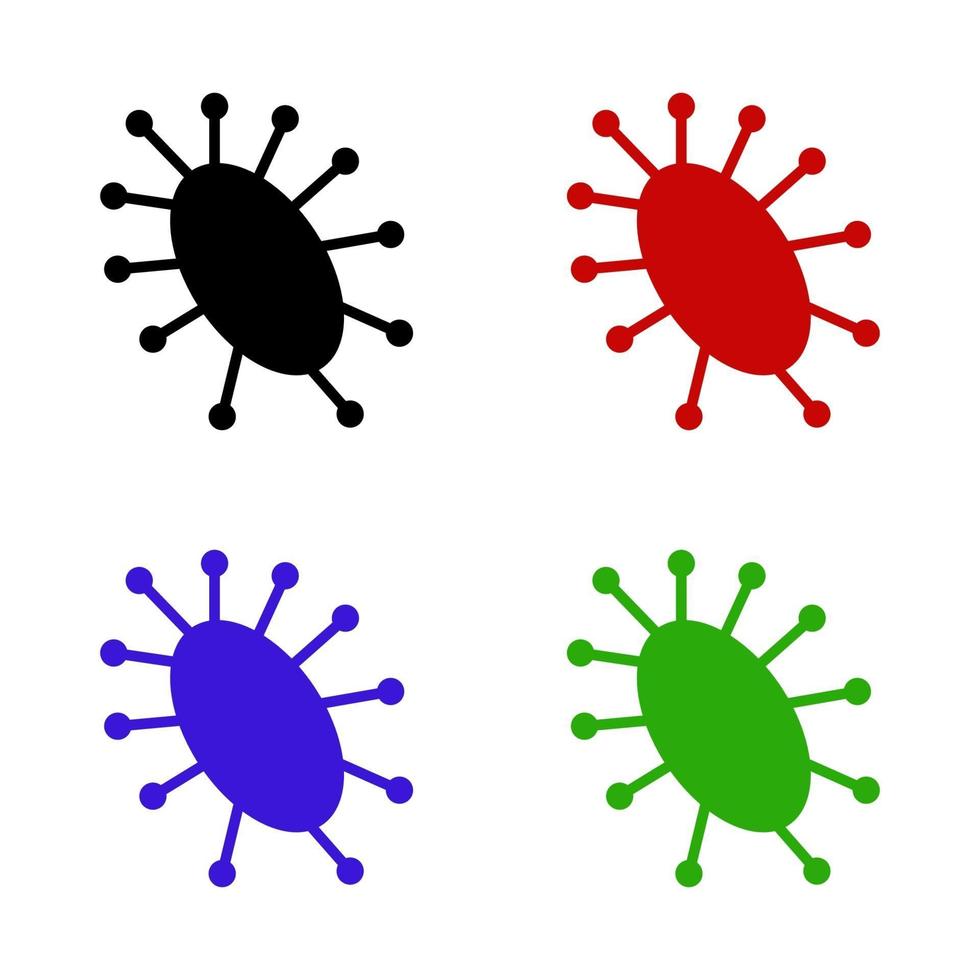 Virus Set On White Background vector