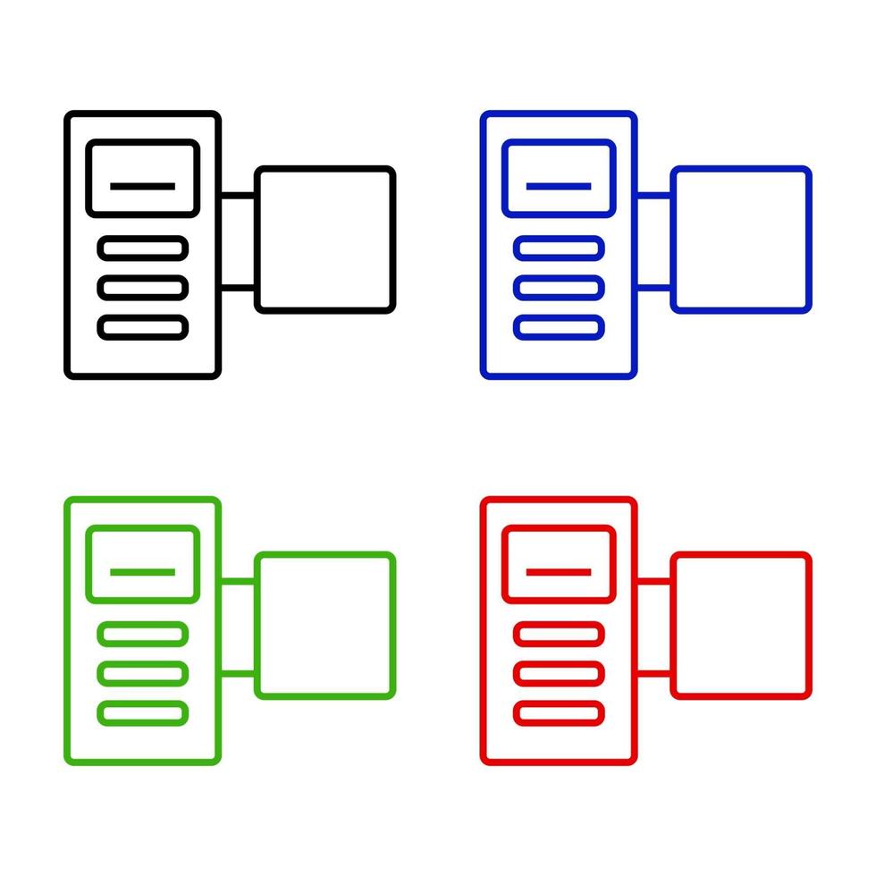 Set Of Camcorders On White Background vector