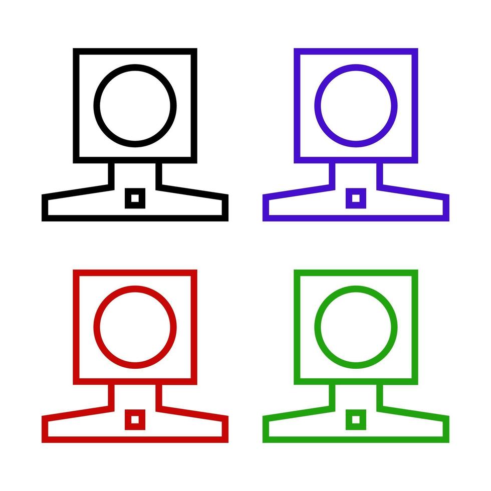 Web Cam Set On White Background vector