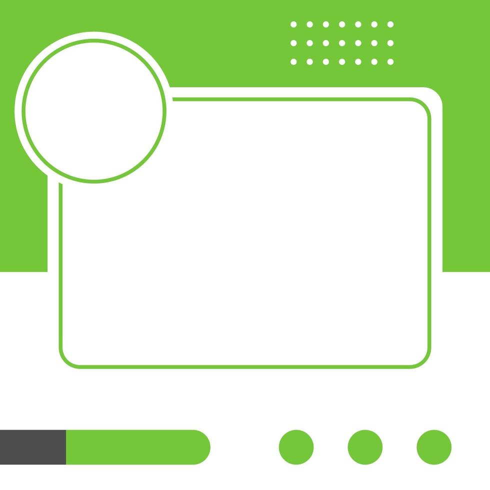 social media background template white green Healthy food promotion and banner post design vector
