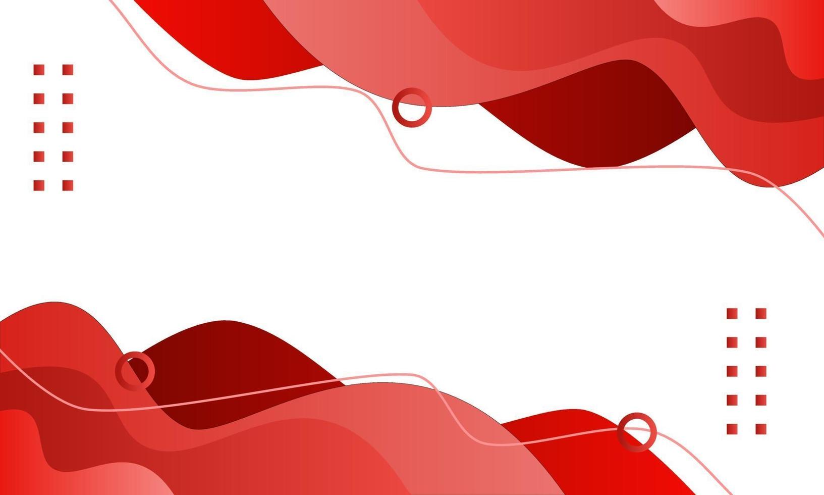 Banner web template red fluid or liquid shape with geometric elements on white background vector