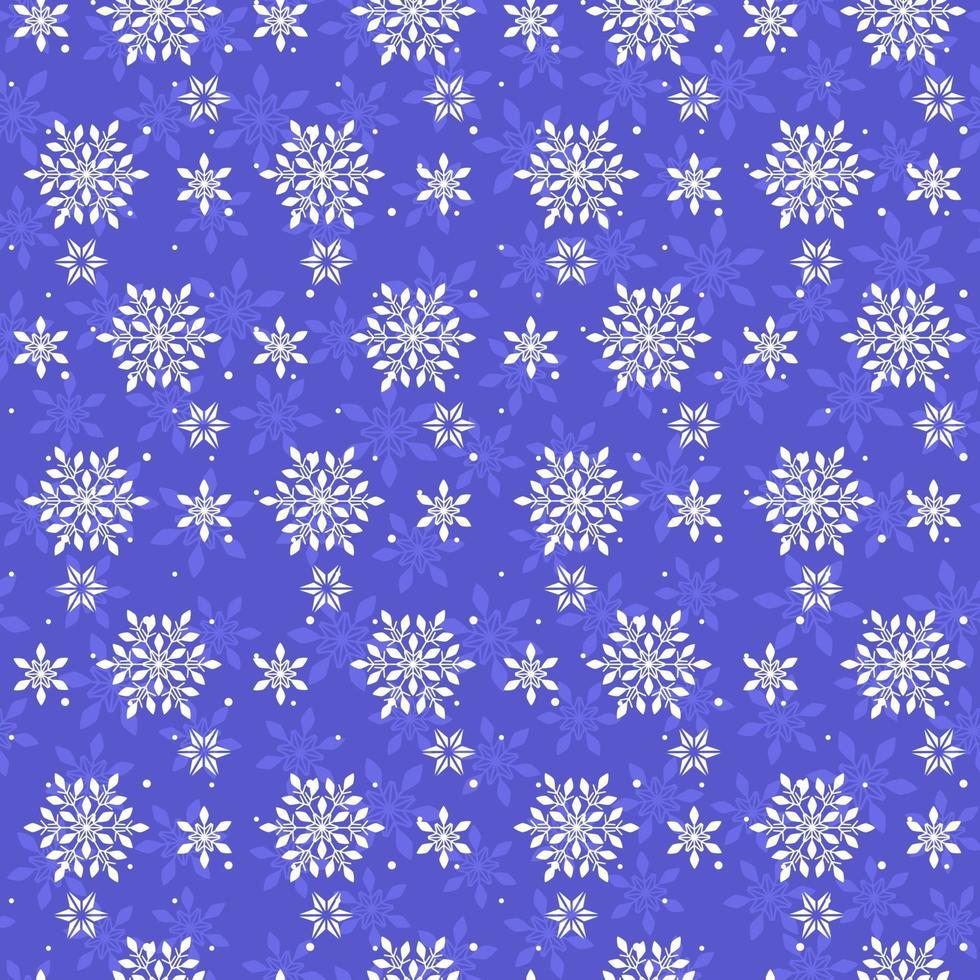patrón de copos de nieve de invierno sin fisuras. vector