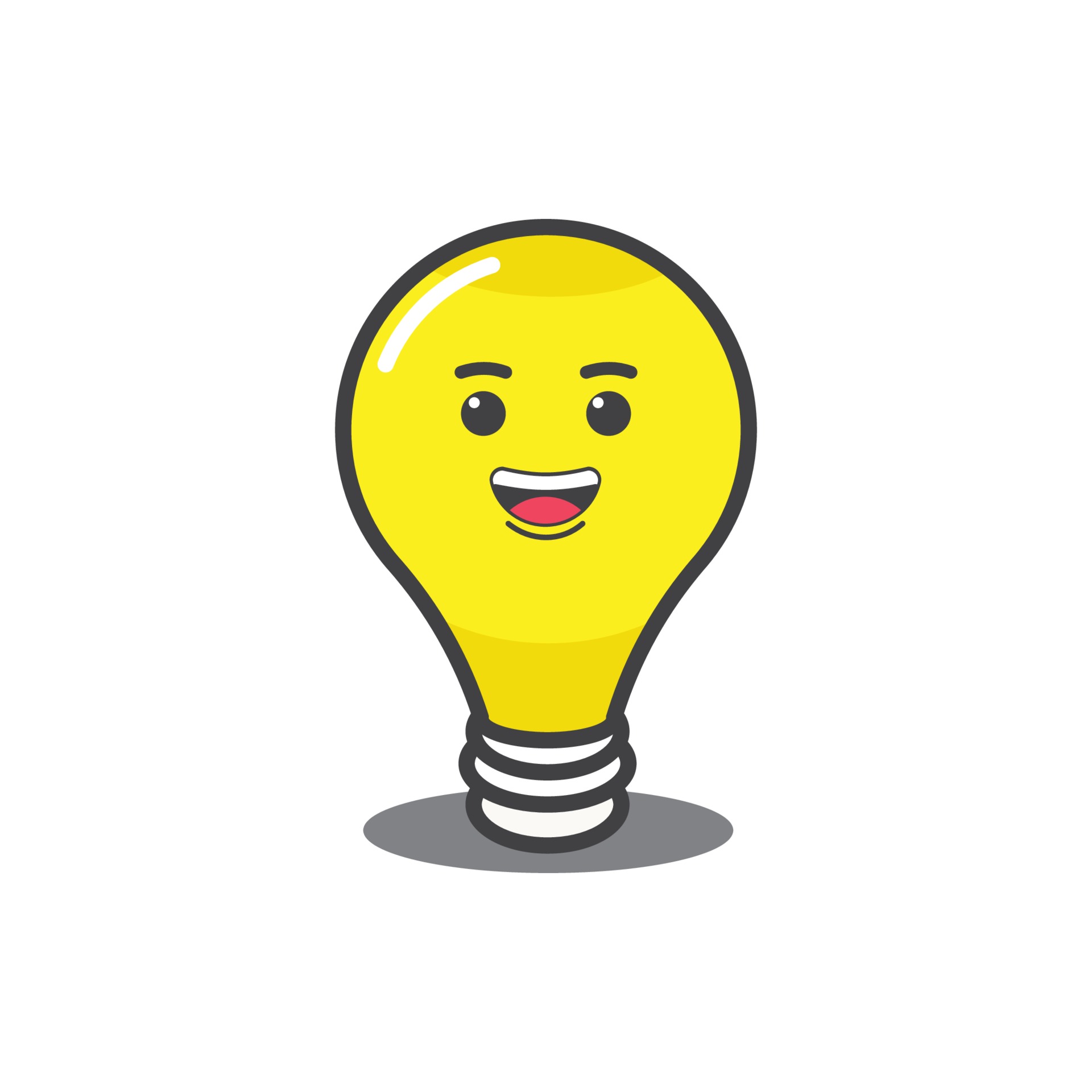 vector animation icon lamp cartoon with smile 2188265 Vector Art at Vecteezy