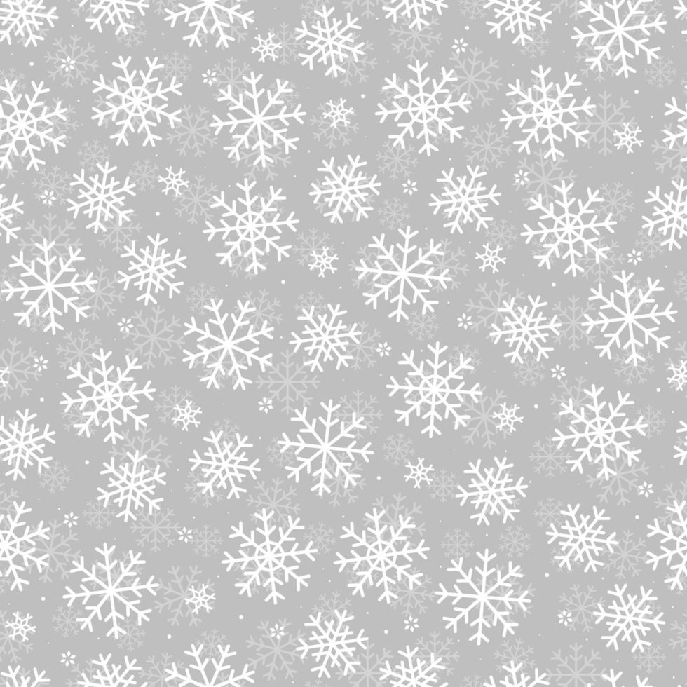 Seamless pattern white snowflakes. Christmas design. Picture for printing, packaging paper and new year's textiles. vector
