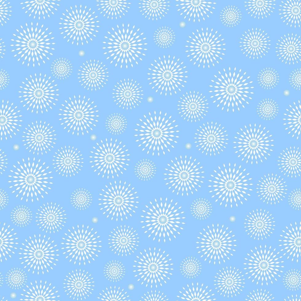 patrón de invierno sin fisuras. imprimir con copos de nieve sobre fondo azul. vector