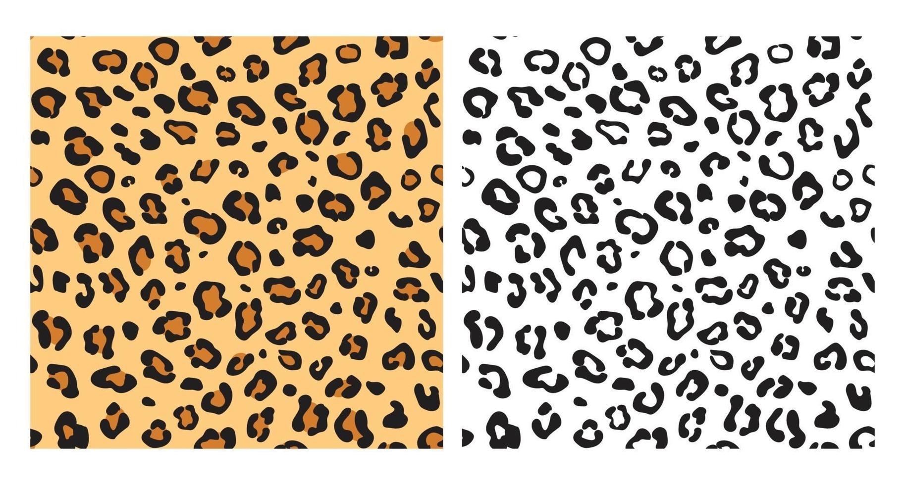 Fondo transparente de leopardo. textura de leopardo con patrón de color y diseño aislado patrón negro. vector