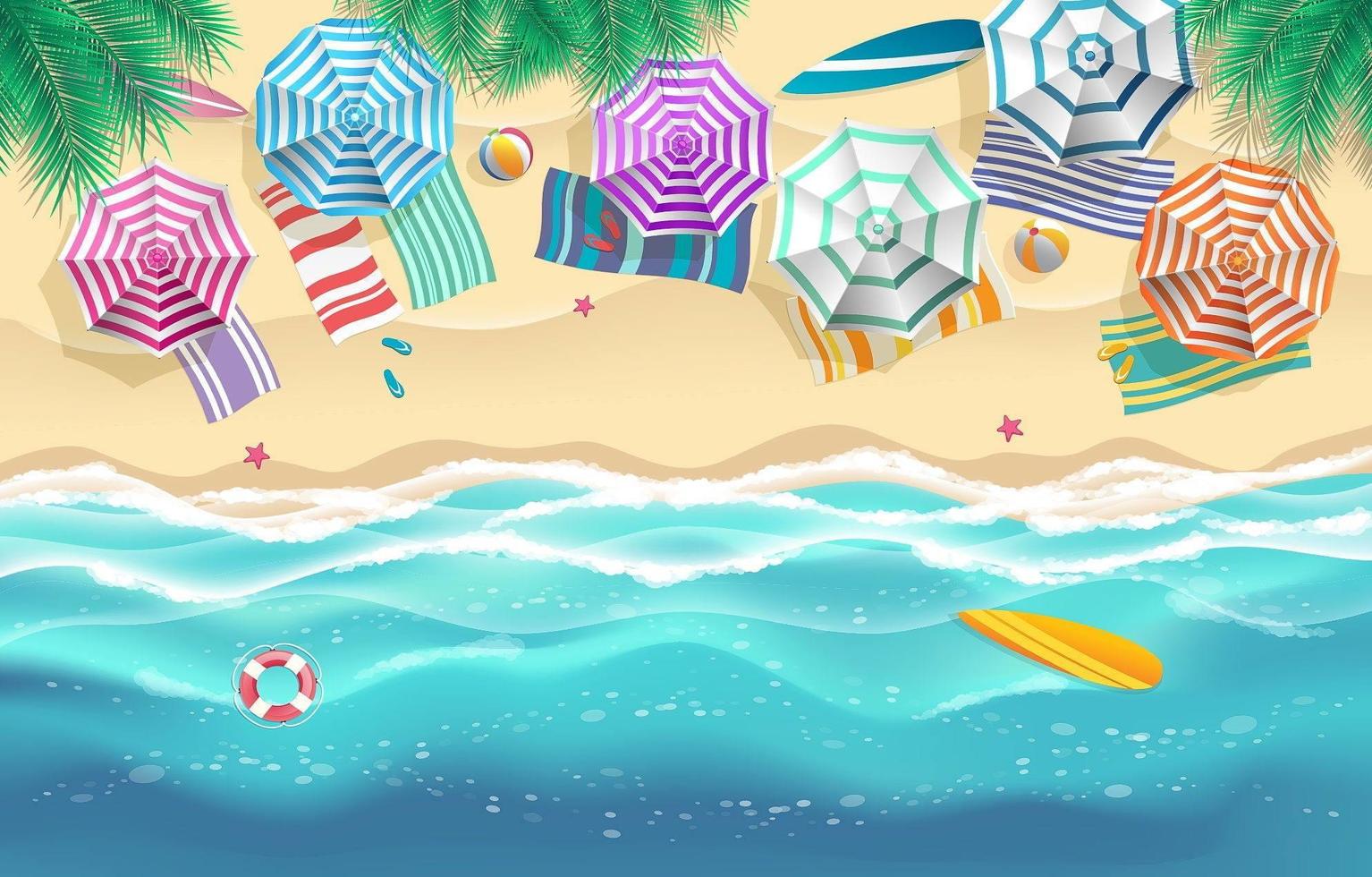 Summer Time Background Border Concept vector