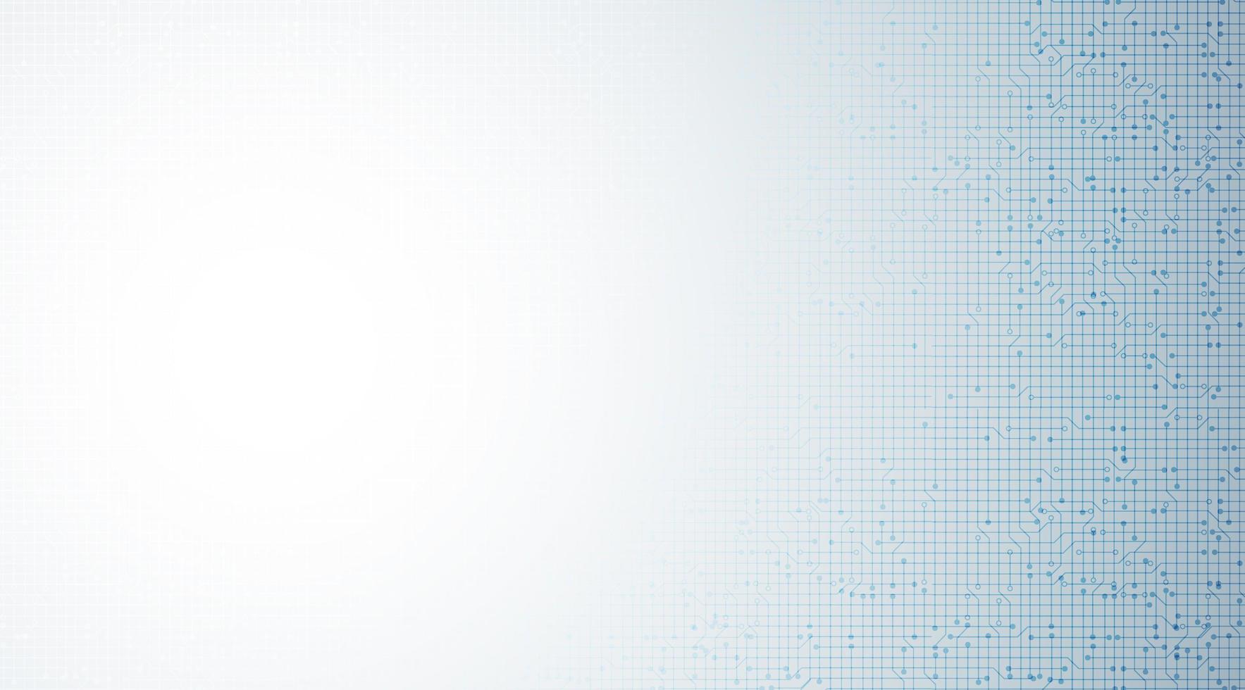 White and Blue Microchip on Technology Background, hi Tech and security Concept design vector
