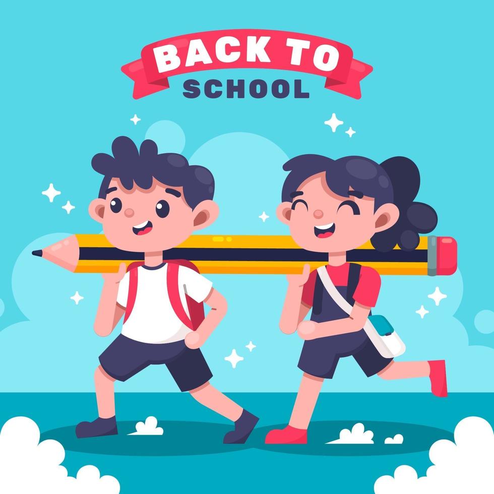 Happy Student Ready to Back to School vector