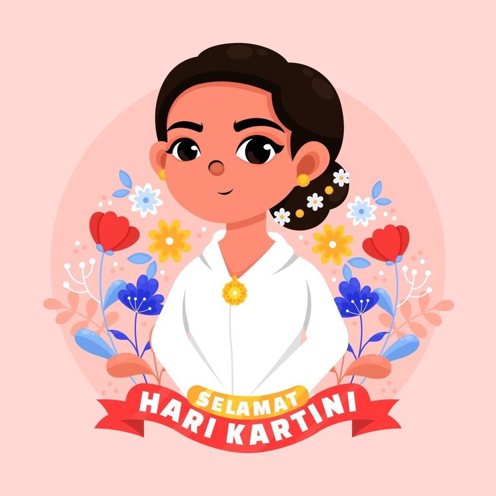 Selamat Hari Kartini Concept vector