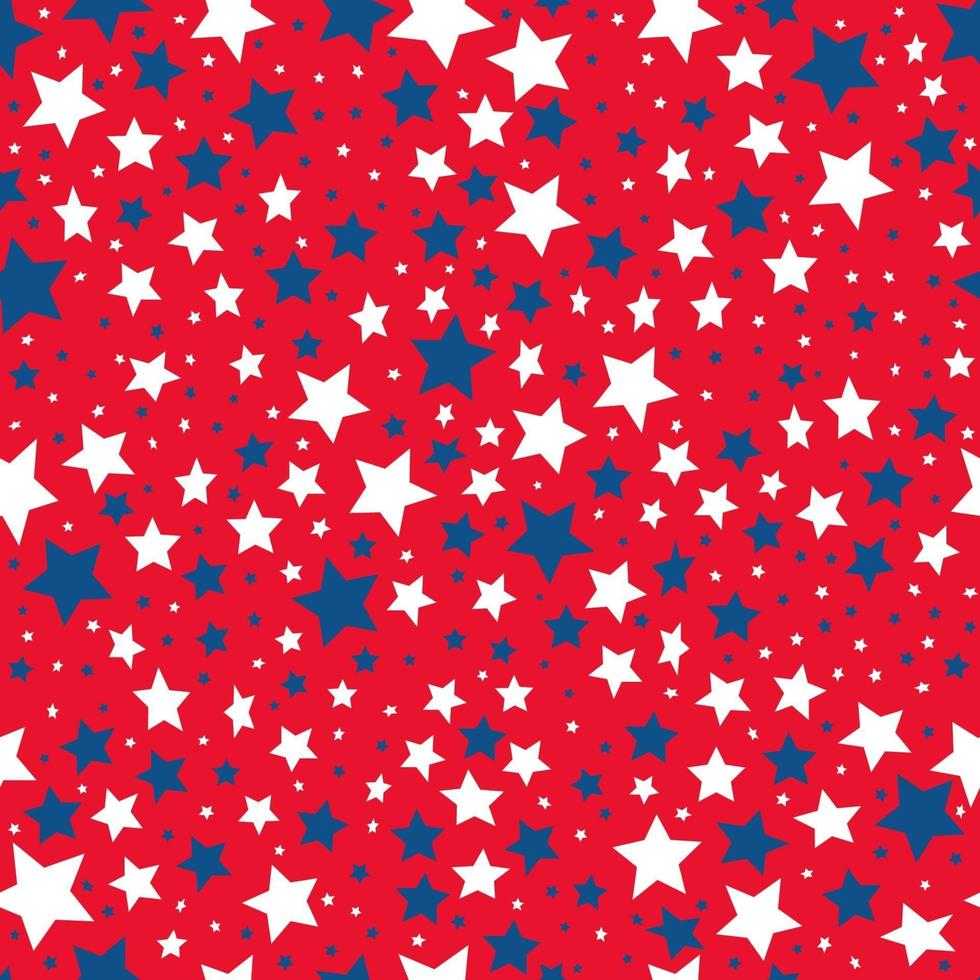 Seamless pattern of color stars vector