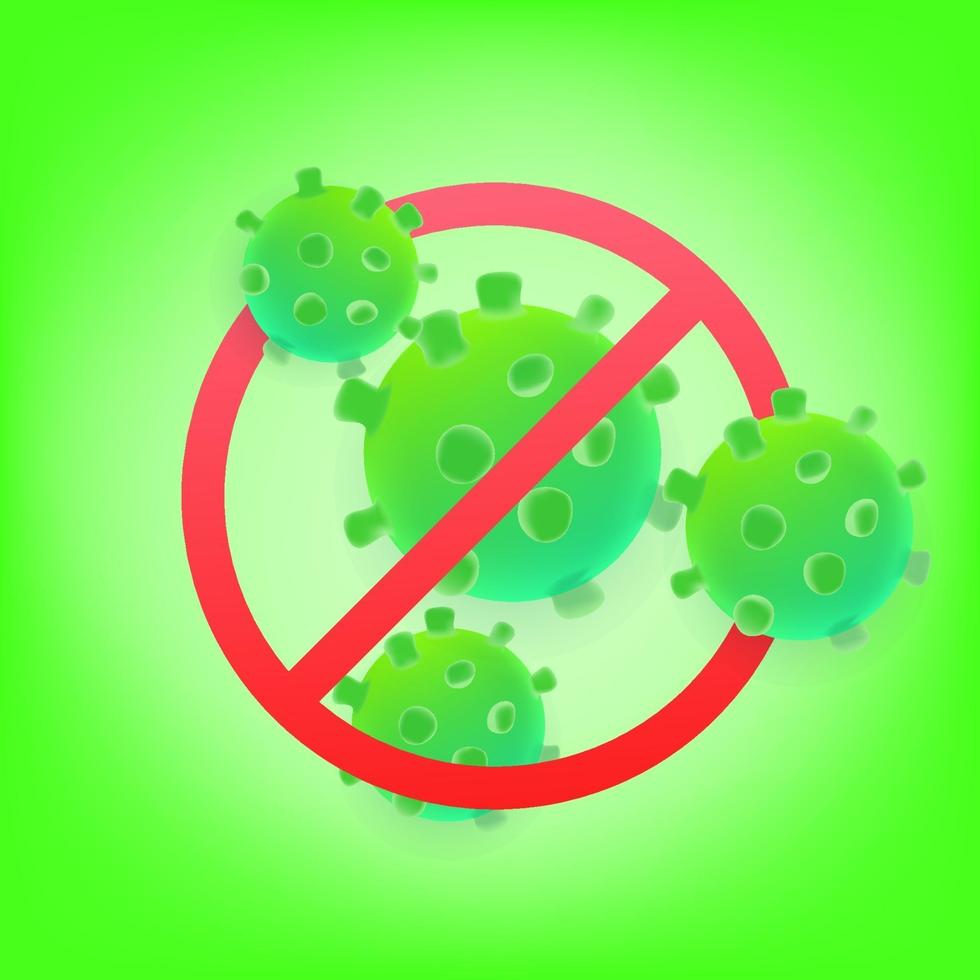 No virus concept. 3d vector illustraction