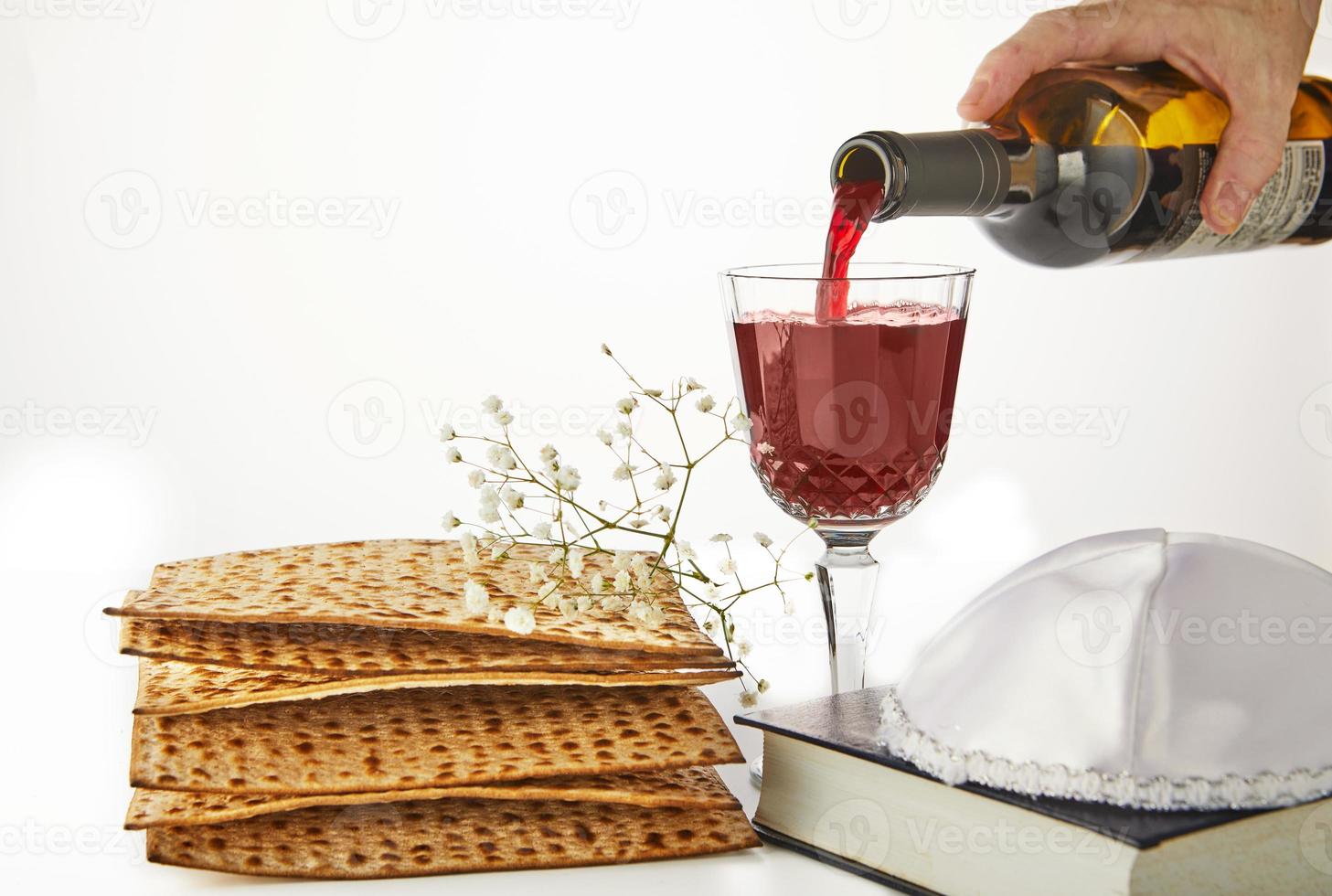 Pesach celebration concept, Jewish Passover holiday photo