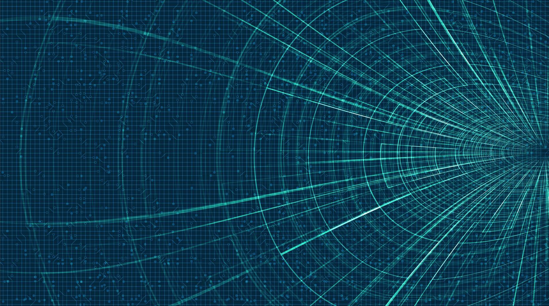 Futuristic Hyperspace speed motion on future Technology background, warp and expanding movement concept vector