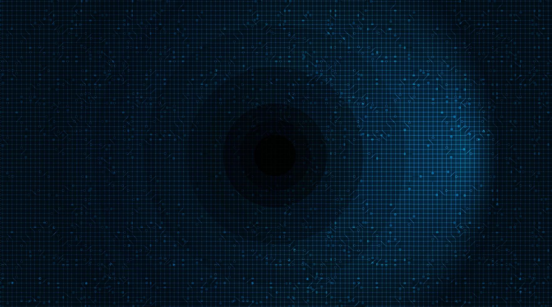 Dark Circuit Microchip on Technology Background, Hi-tech Digital and security Concept vector