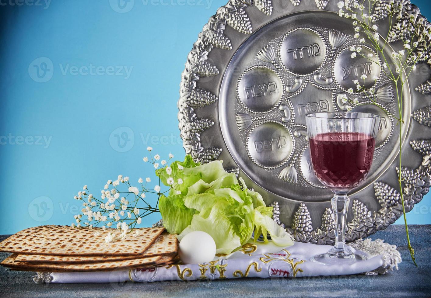 Pesach celebration concept, Jewish Passover holiday photo