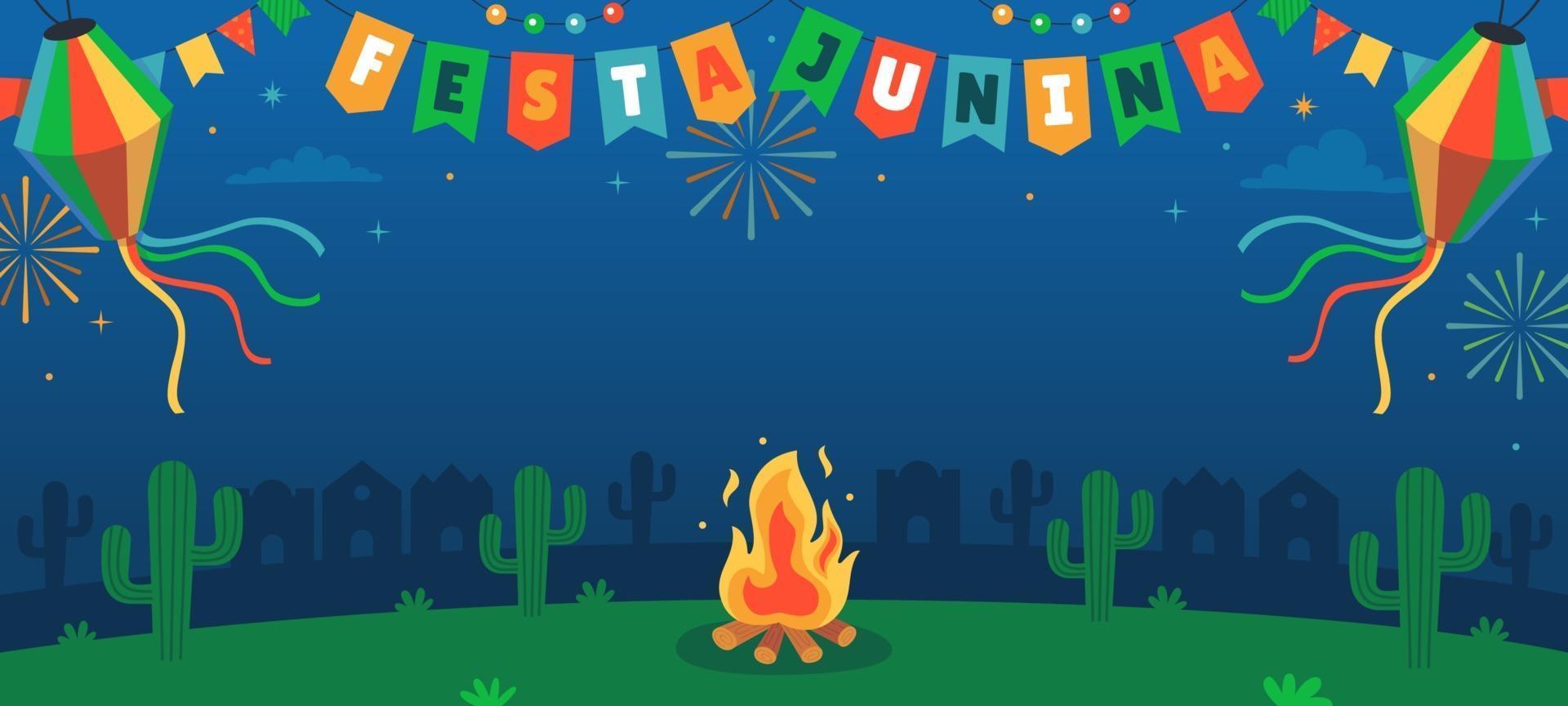 Festa Junina Festival Background vector