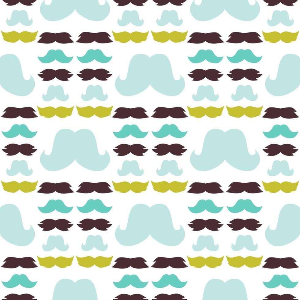 Mustaches seamless pattern vector illustration. Male facial bread fashion barber silhouette.