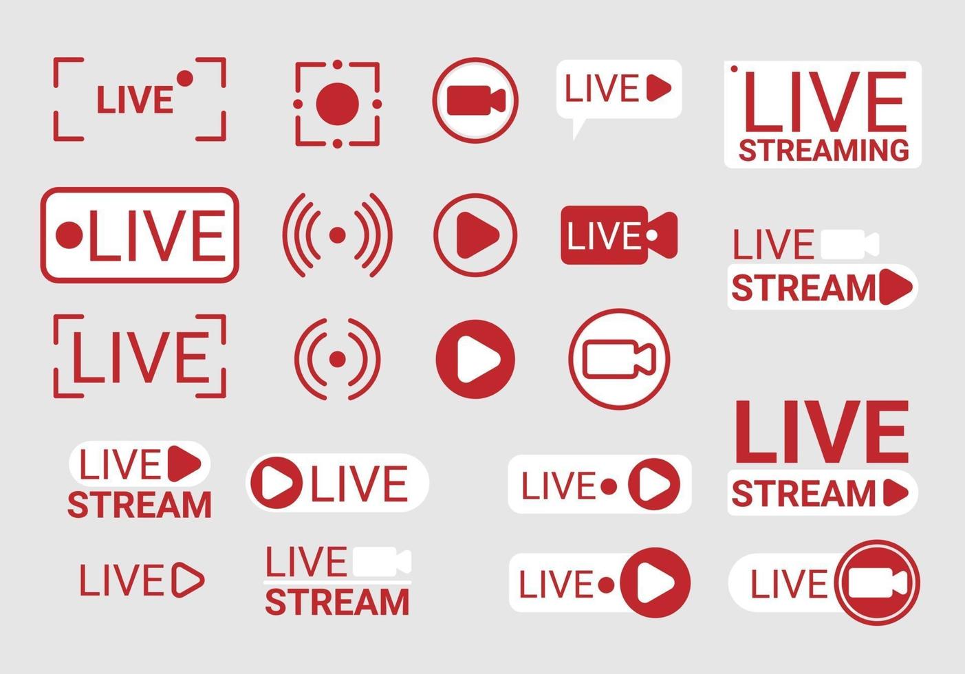 Live stream Vector tv news banner interface, Video broadcast online sign