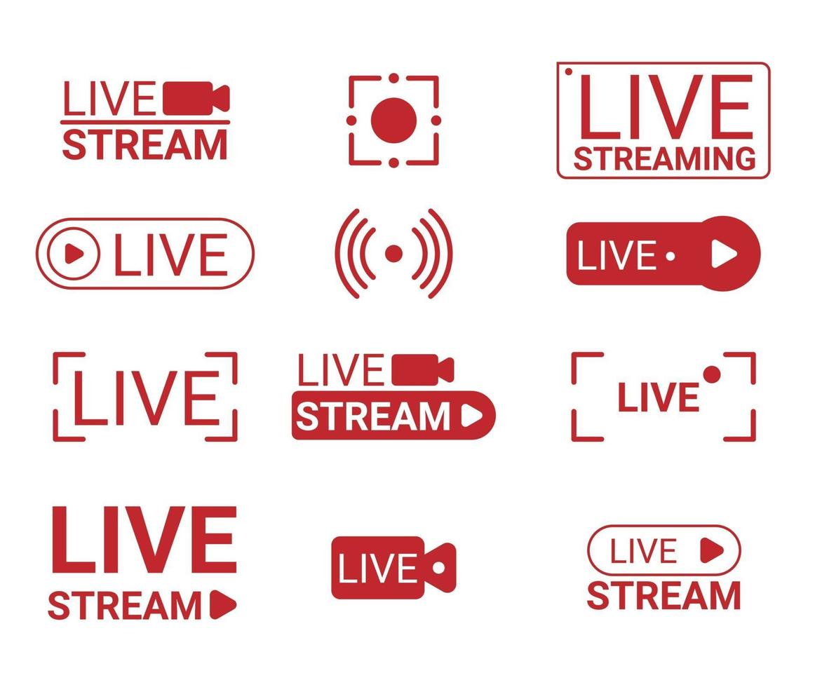 Live stream Vector tv news banner interface, Video broadcast online sign 2189196 Vector Art at Vecteezy