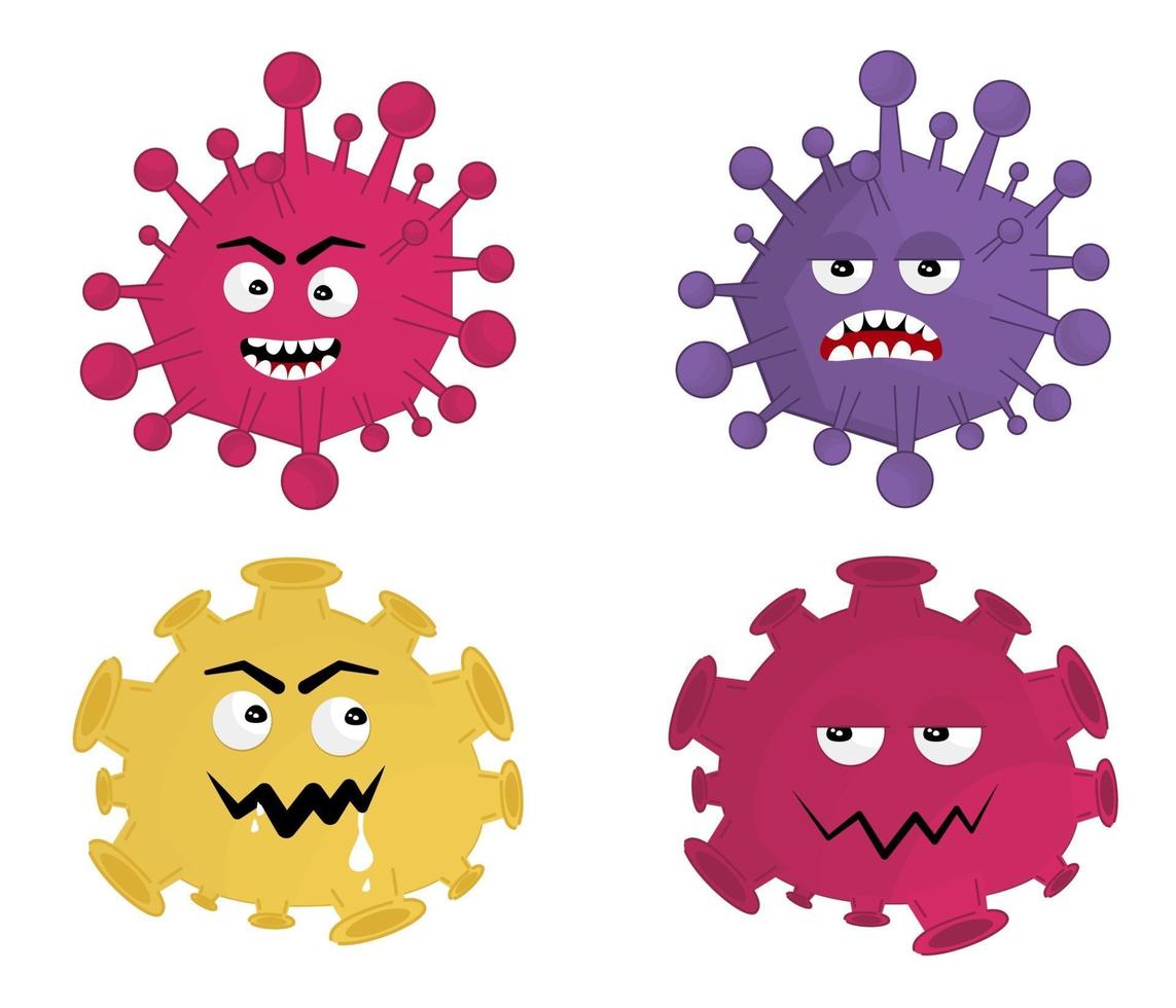 Virus character vector illustration infection