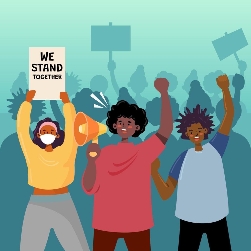 Activism Protesters of Human Rights Equality vector