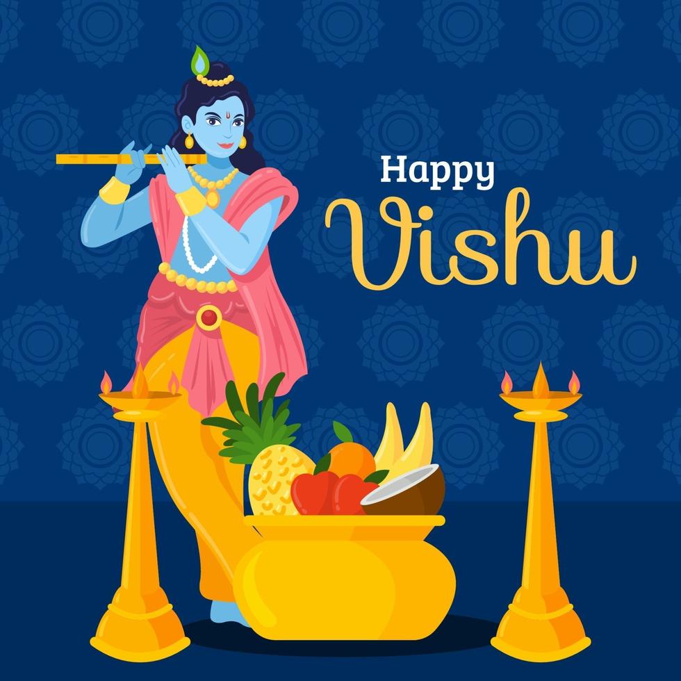 Vishu Celebration Concept vector